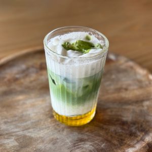 Matcha à la pêche